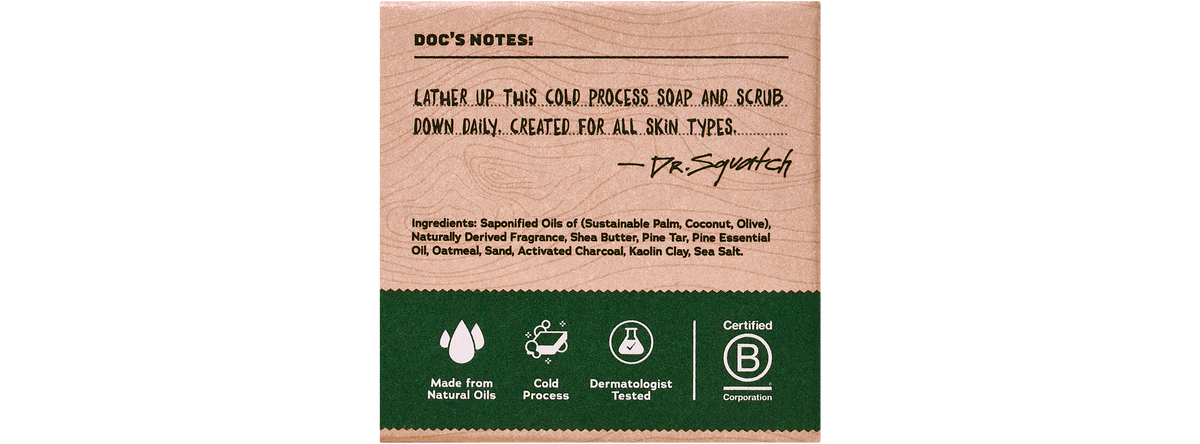 Dr. Squatch Pine Tar Mini bar soap — product photo 2 of 3