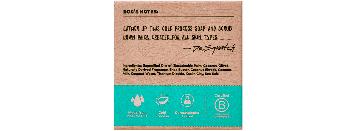 Dr. Squatch Coconut Castaway Mini bar soap — product photo 2 of 3