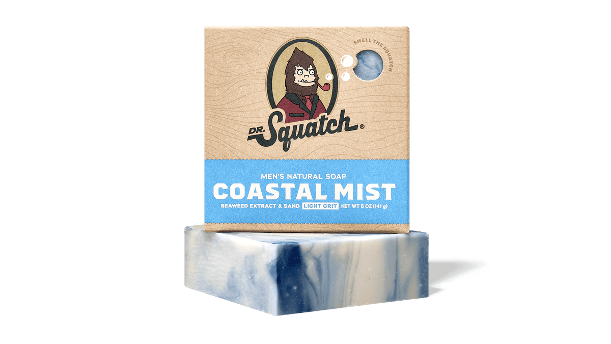 Dr. Squatch Coastal Mist bar soap packaging