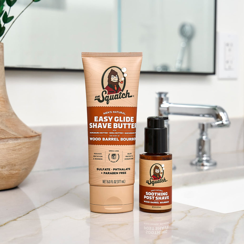 Premium Wood Barrel Bourbon Smooth Shave Bundle